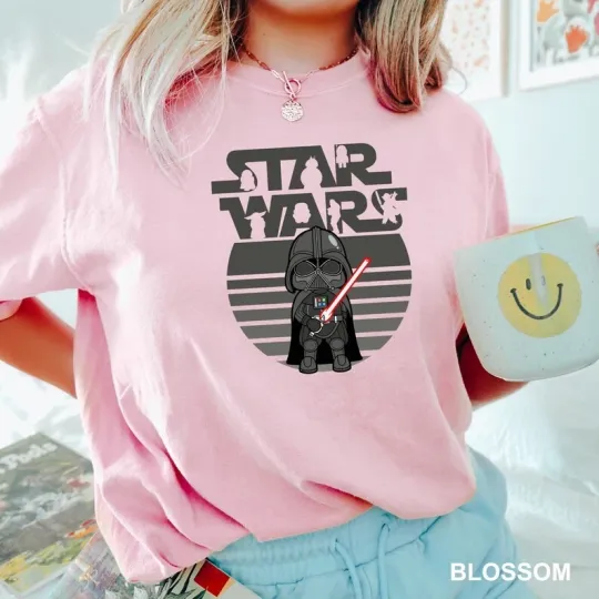 Discover Disney Star Wars Darth Vader Graphic Blossom Comfort Colors T-shirt