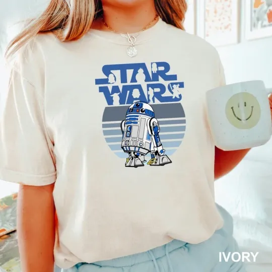 Discover Disney Star Wars R2D2 Graphic Ivory Comfort Colors T-shirt
