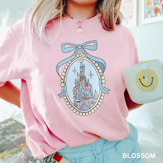 Discover Disney Castle Mirror Magic Kingdom Blossom Comfort Colors T-shirt