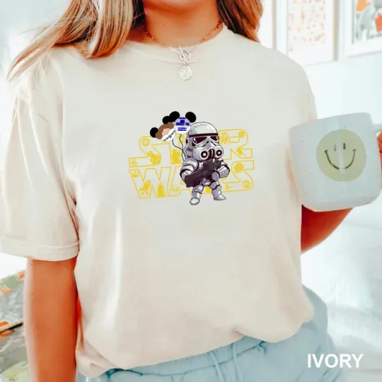 Discover Disney Star Wars Stormtrooper With Balloons Ivory Comfort Colors T-shirt