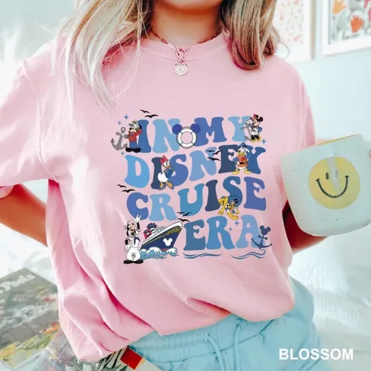 Discover Disney Mickey And Friends In My Disney Cruise Era Blossom Comfort Colors T-shirt