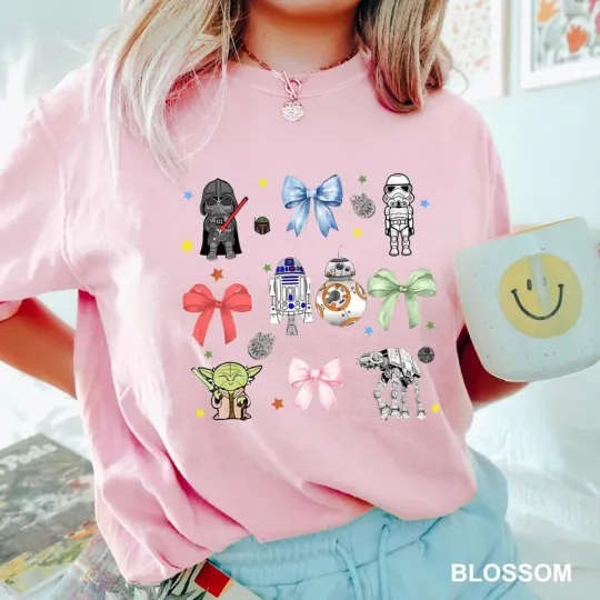 Discover Disney Star Wars Coquette Bow Blossom Comfort Colors T-shirt