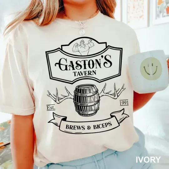 Discover Disney Beauty And The Beast Gaston's Tavern Ivory Comfort Colors T-shirt