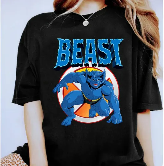 Discover Disney Marvel X-Men Beast Retro 90s Beast Black Comfort Colors T-shirt