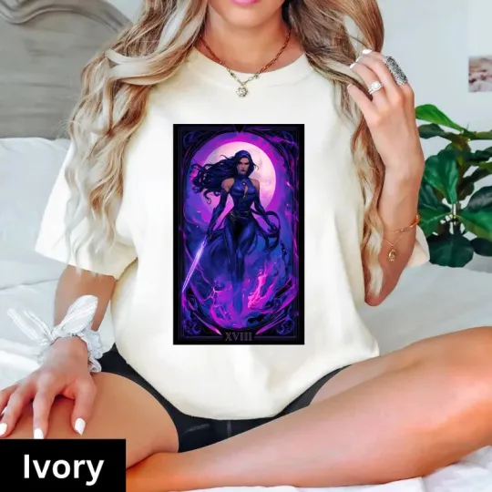 Disney Marvel X-Men Psylocke Tarot Card Ivory Comfort Colors T-shirt