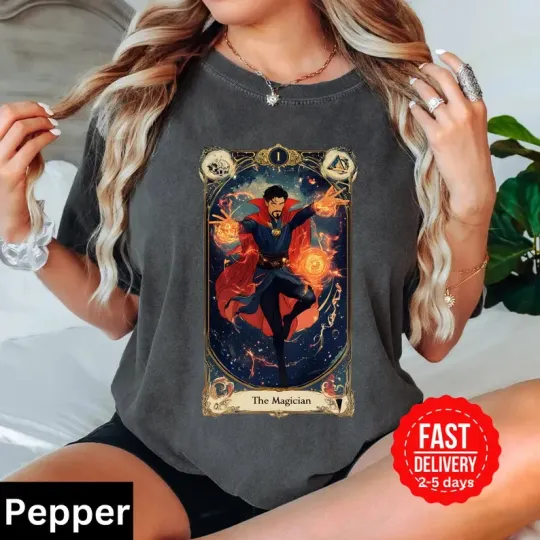 Discover Disney Marvel Doctor Strange Tarot Card Pepper Comfort Colors T-shirt