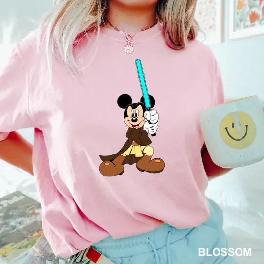 Discover Disney Star Wars Jedi Master Mickey Mouse Blossom Comfort Colors T-shirt