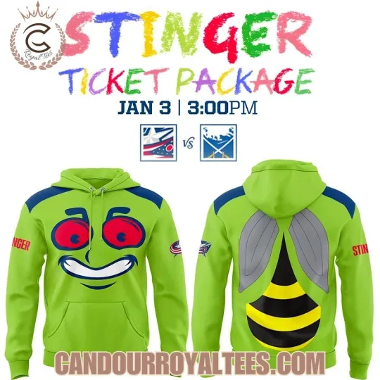 Discover COLUMBUS TEAM X STINGER GAME NIGHT 3D HOODIE, AOP