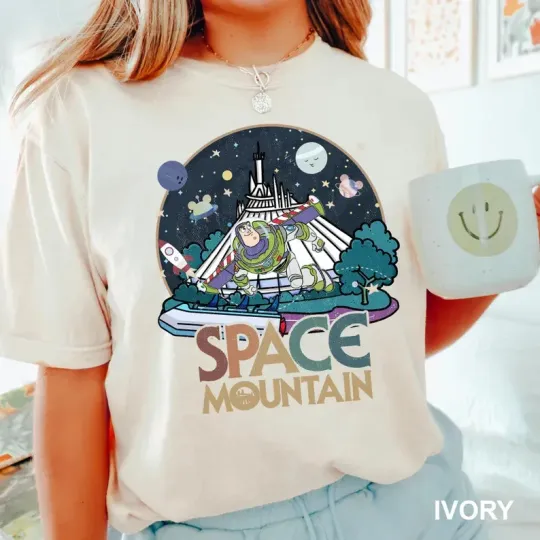 Discover Disney Toy Story Magic Kingdom Space Mountain Ivory Comfort Colors T-shirt