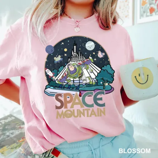 Discover Disney Toy Story Magic Kingdom Space Mountain Blossom Comfort Colors T-shirt