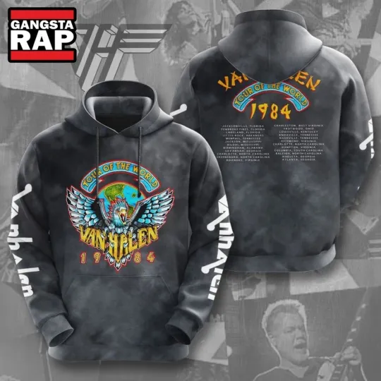 Discover VTG van Tour Of The World 1984 Hoodie 3D Unisex Fan Gift