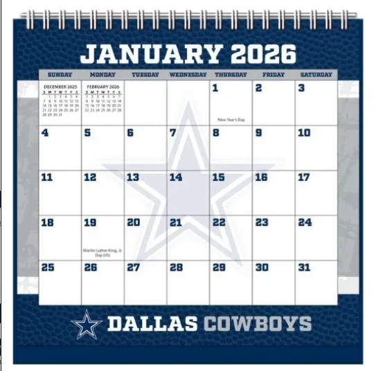 Discover Dallas Cowboys 2026 Easel Desk Calendar 2025 by  Turner Sports