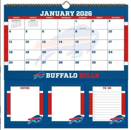 Discover Buffalo Football 2026 Memomate Spiral Calendar