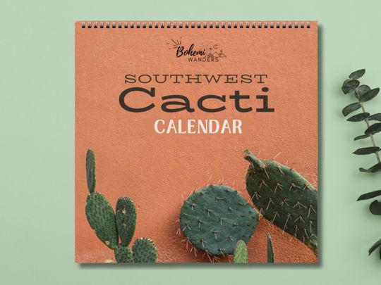Discover Southwest Cacti Wall Calendar 2026, Desert Botanical Photography