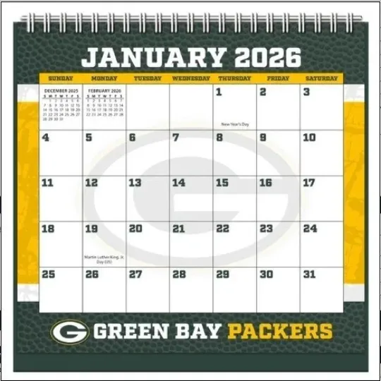 Discover Green Bay Football 2026 Calendar