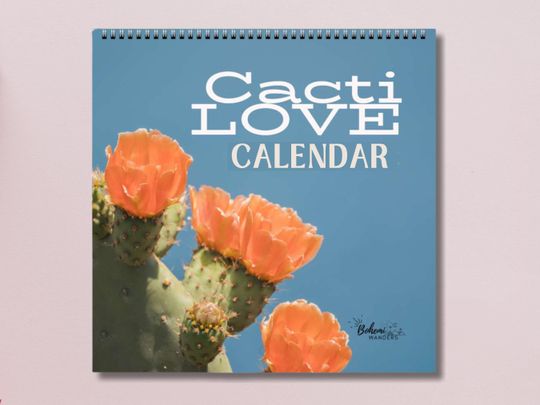 2026 Cacti Photography Calendar, Colorful Southwest Desert Plants
