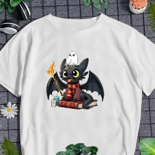 Discover Disney Cute Dragon Book T-Shirt for Men Women