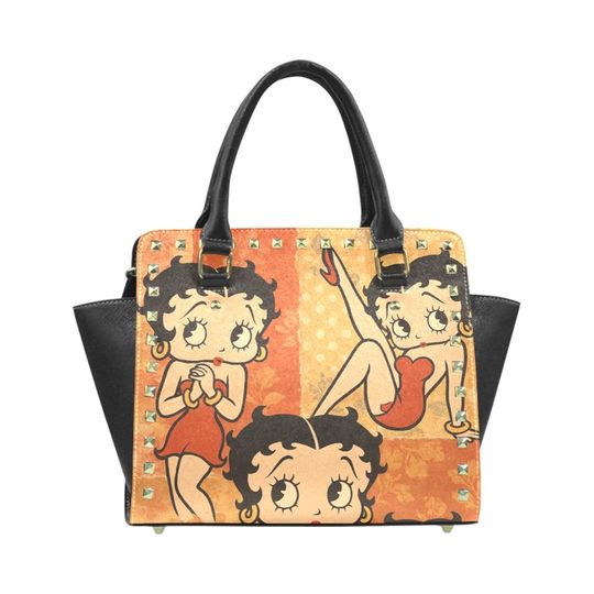 Discover Betty Boop Shoulder Bag Leather Tote Zippered Birthday Gifts For Her Anniversary Travel