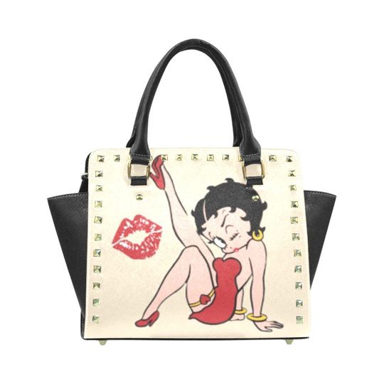 Discover Betty Boop Shoulder Bag Leather Tote Zippered Birthday Gifts For Her Anniversary Travel