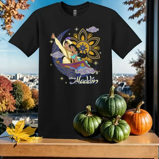 Discover Retro Aladdin Jasmine & Aladdin T-Shirt for Men Women
