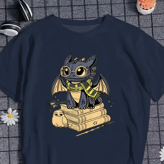 Discover Disney Cute Dragon Book T-Shirt for Men Women