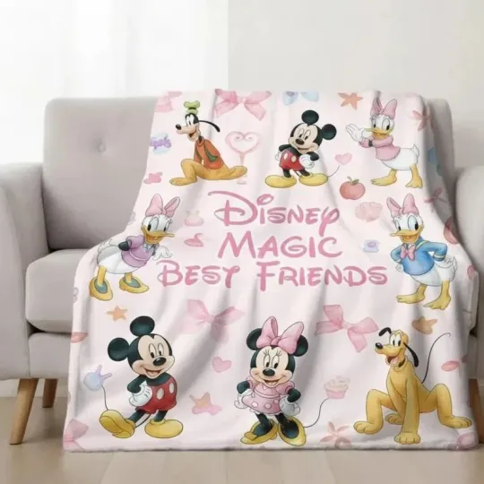 Discover Personalized Mickey Mouse Disney Magic Best Friends Fleece Blanket