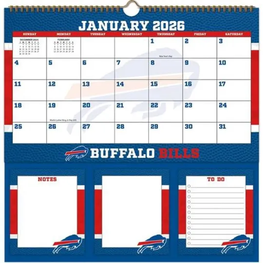 Discover Buffalo Football 2026 Memomate Spiral Calendar