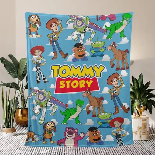 Discover Personalized Disney Toy Story Character Trip Fleece Blanket