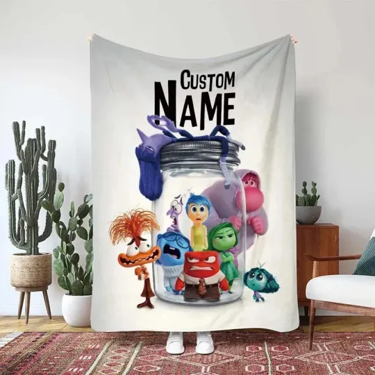 Discover Personalized Disney Pixar Inside Out 2 Anxiety New Emotion Fleece Blanket