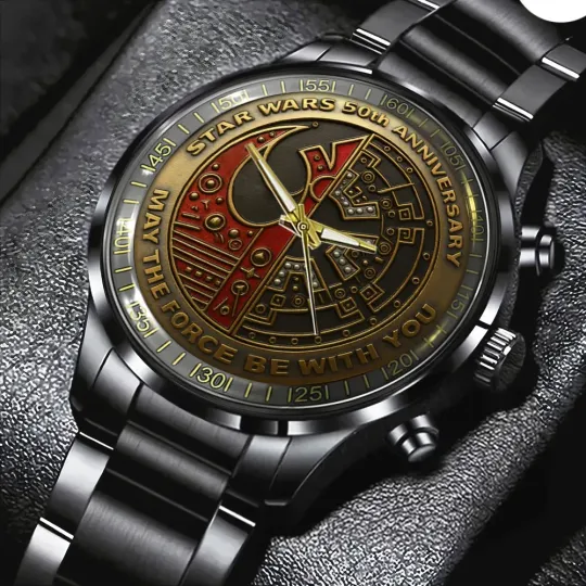 Discover Star Wars 50th Anniversary Black Stainless Steel Watch