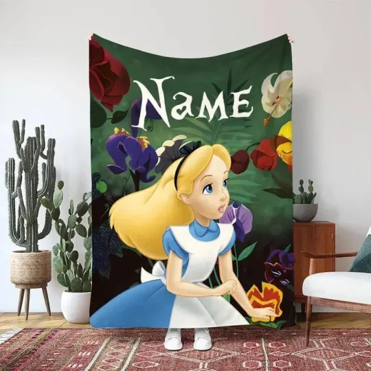 Discover Personalized Disney Alice In Wonderland Alice Fleece Blanket