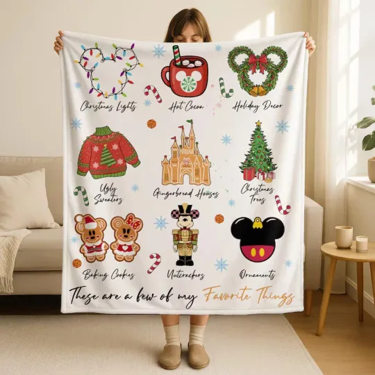 Discover Disney Mickey These Are A Few Of My Favorite Thing Cozy Fleece Blanket