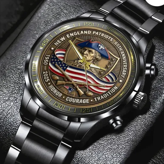 Discover Patriots 65th Anniversary 2025 Black Stainless Steel Watch