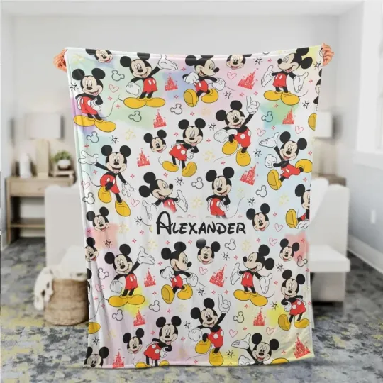 Discover Personalized Disney Mickey Mouse Fleece Blanket