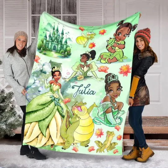 Discover Personalized Disney Tiana Princess Fleece Blanket