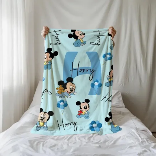 Discover Personalized Disney Baby Mickey Mouse Fleece Blanket