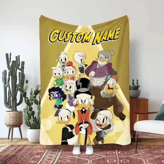 Personalized Disney DuckTales Scrooge McDuck Adventure Fleece Blanket