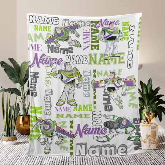 Discover Personalized Toy Story Buzz Lightyear Infinity Fleece Blanket