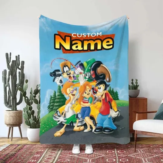 Discover Personalized Disney A Goofy Max And Friends Fleece Blanket