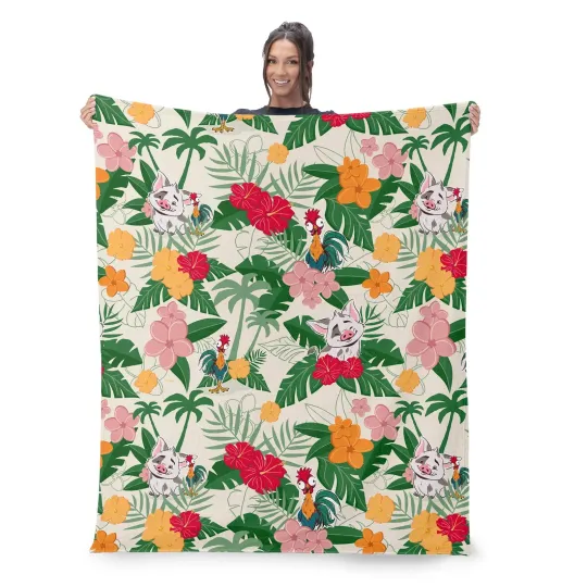 Discover Disney Moana 2 Tropical Paradise Disneyland Fleece Blanket