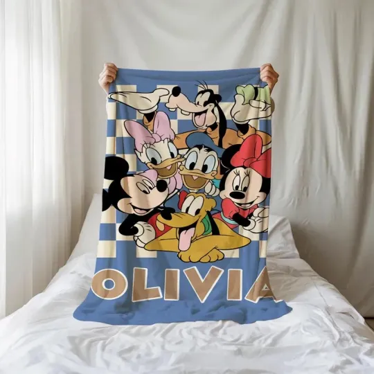 Discover Personalized Disney Mickey Magical Disneyworld Fleece Blanket