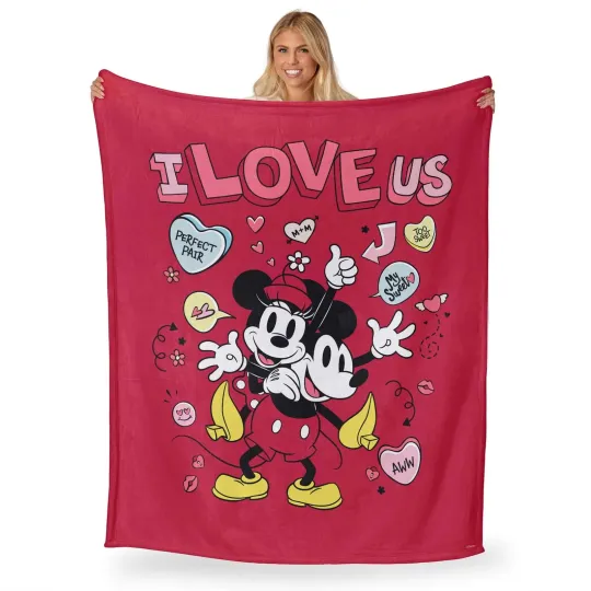 Discover Disney Mickey Mouse I Love Us Disneyland Funny Gifts Fleece Blanket