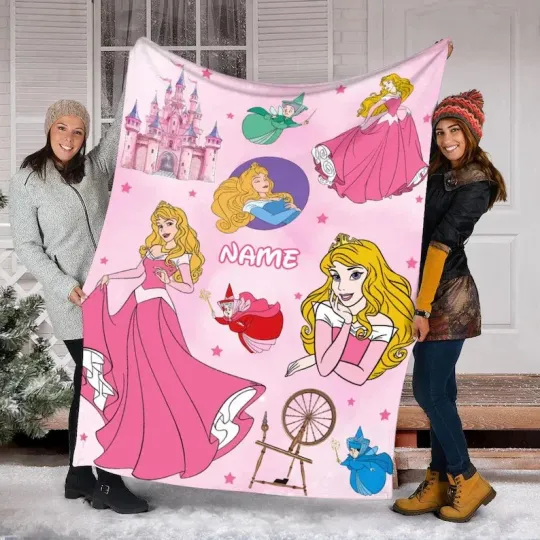 Discover Personalized Disney Princess Aurora Fleece Blanket