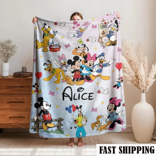 Discover Personalized Disney Mickey & Friends Fleece Blanket