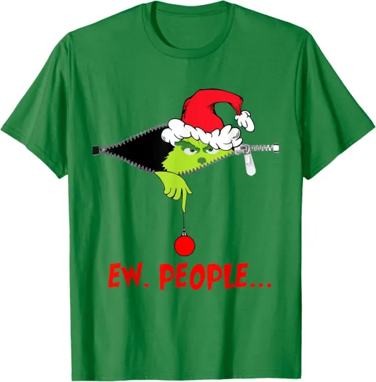 Discover Ew... People Funny Christmas Pajama Theme Matching T-Shirt