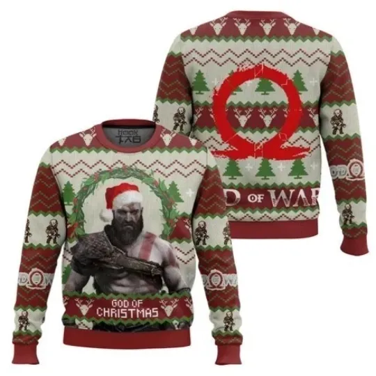 God Of Christmas God Of War Ugly Christmas Sweater All Sizes