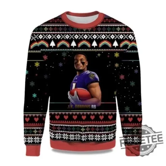 Discover 2025 Dobbins Rb Ugly Sweater Men Women For Sale