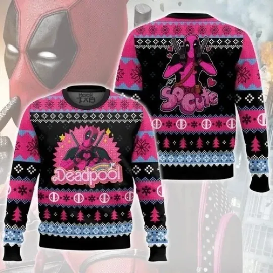 Discover Pink Deadp0ol Ugly Christmas Sweater All Sizes