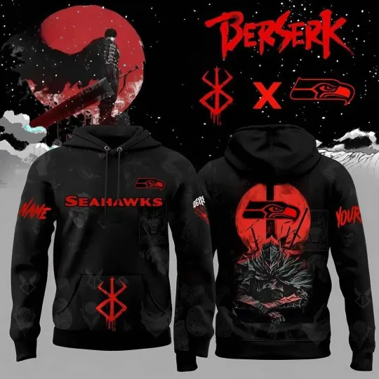 Discover Seahawks x Berserkk 2026 Hoodie