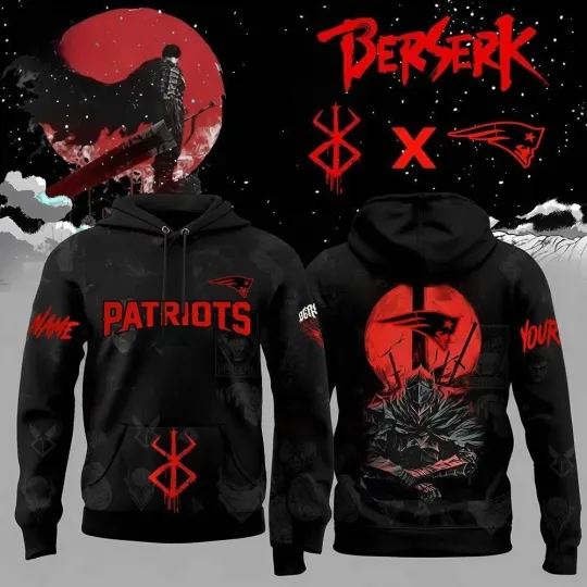 Discover Patriots x Berserkk 2025-26 Hoodie
